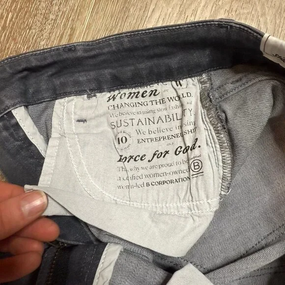 Frank and Eileen Sligo Jean Womens Size 24 Gray Frayed Skinny Stretch USA Ladies - Picture 6 of 14